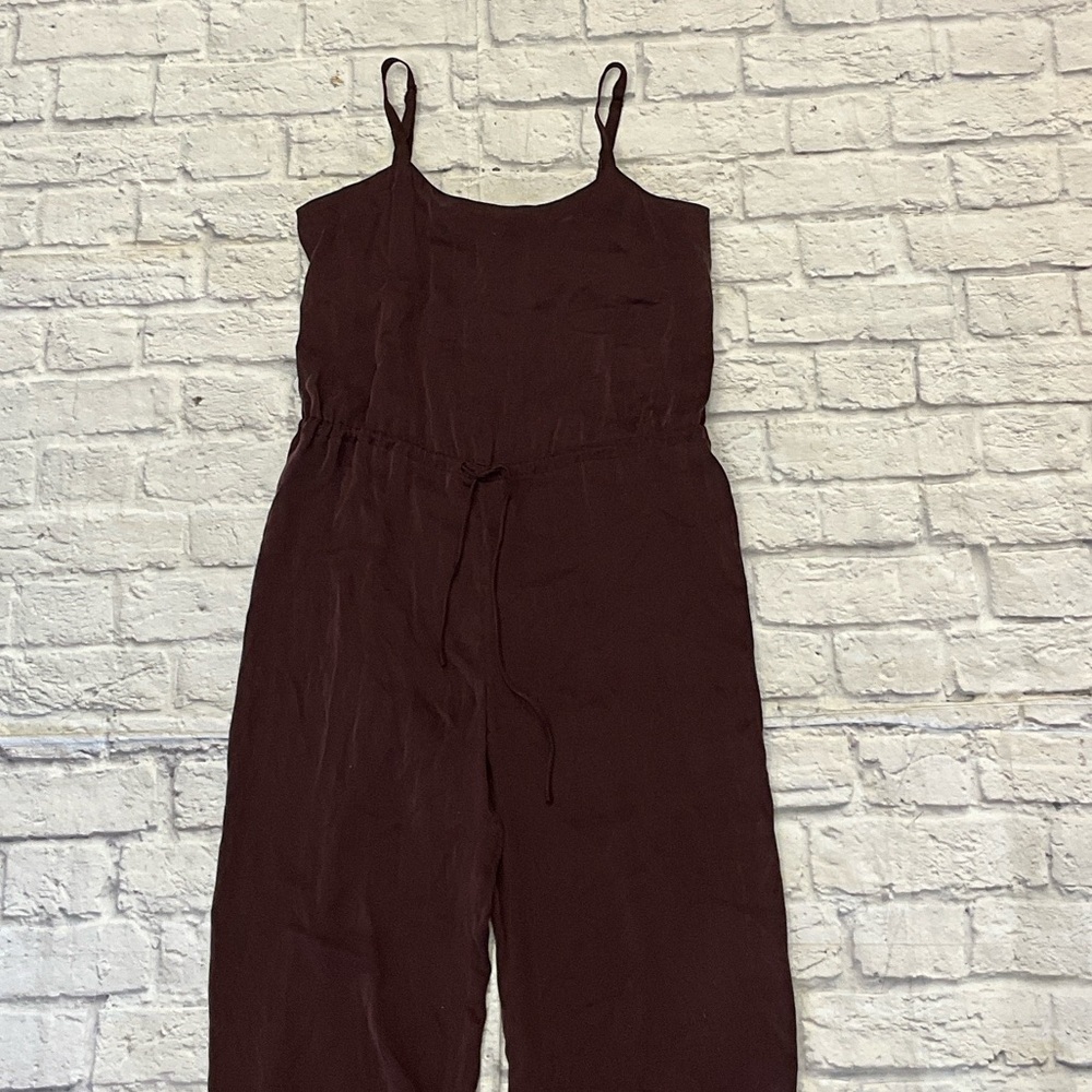 NWT Skin Purple Silk Sleeveless Jumpsuit with Drawstring Waist